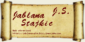 Jablana Stajkić vizit kartica